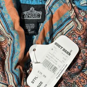 Angie Blue and Orange Paisley Skirt